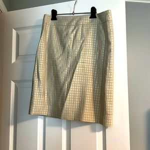 METALIC 39%silk jcrew skirt